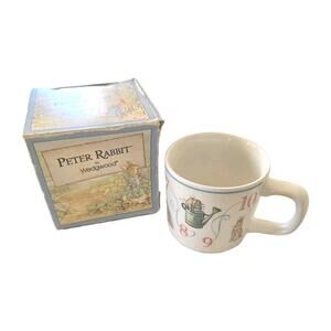 Vtg Peter Rabbit Wedgwood Mug Single Handled Child Beatrix Potter England Cup